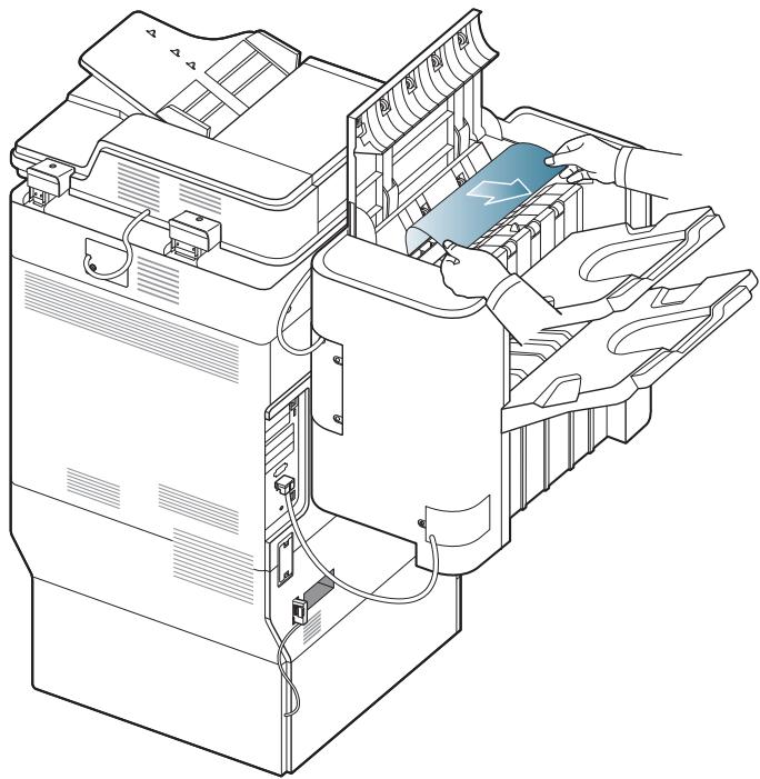 SAMSUNG CLX-9350ND - Bourrage papier à la sortie du finisseur durant l'éjection vers le bac supérieur - 3