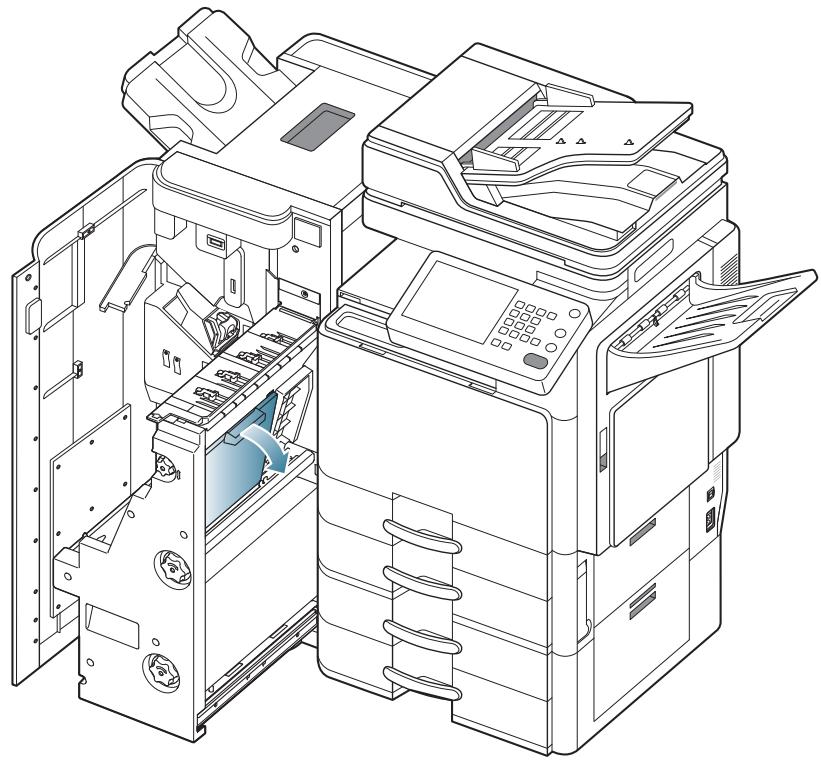 SAMSUNG CLX-9350ND - Bourrage papier avant le pliage de livret (finisseur de livret 3 250 feuilles uniquement) - 5