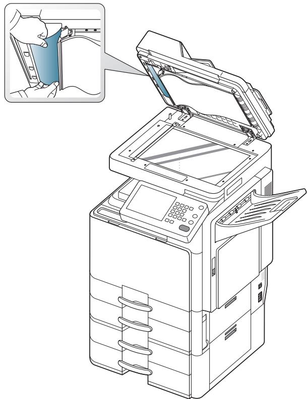 SAMSUNG CLX-9350ND - Bourrage du papier d'origine devant la trajectoire recto/verso du scanner - 7