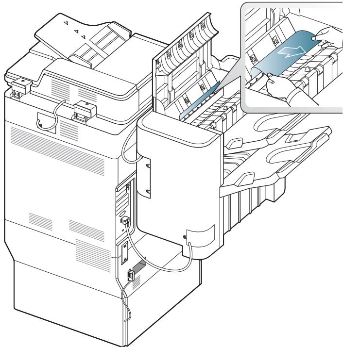 SAMSUNG CLX-9350ND - Bourrage papier à l'intérieur du finisseur durant l'éjection vers le bac supérieur - 3