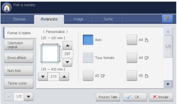 SAMSUNG CLX-9350ND - Sélection du format des originaux - 1