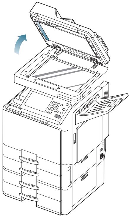 SAMSUNG CLX-9350ND - Bourrage du papier d'origine dans la zone de sortie du scanner - 5