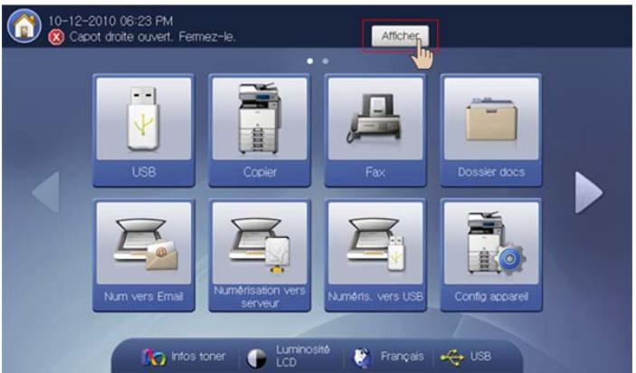 SAMSUNG CLX-9350ND - Affichage de l'animation pour le dépannage - 2