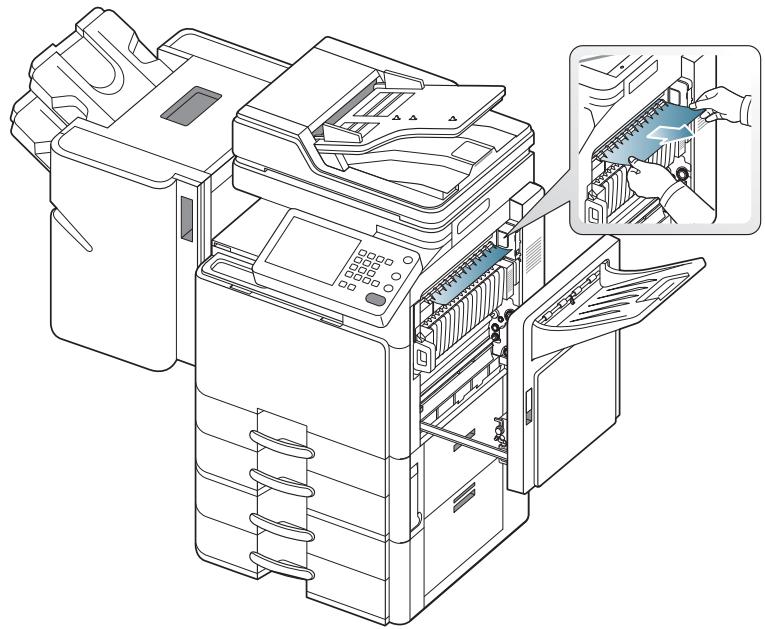 SAMSUNG CLX-9350ND - Bourrage papier dans la zone de sortie (bourrage sortie face vers le bas) - 4