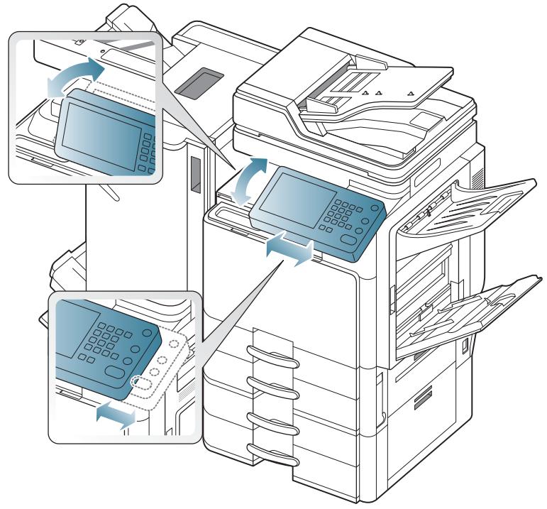 SAMSUNG CLX-9350ND - Réglage d'inclinaison du panneau de commande - 1