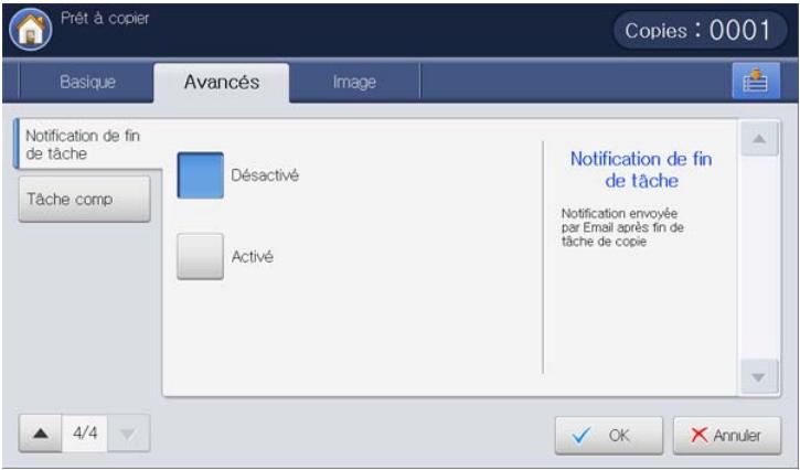 SAMSUNG CLX-9350ND - Définition de la notification d'achèvement de tâche - 2