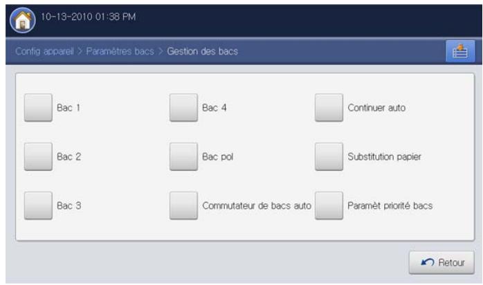 SAMSUNG CLX-9350ND - Paramétrage du message de confirmation de bac - 1