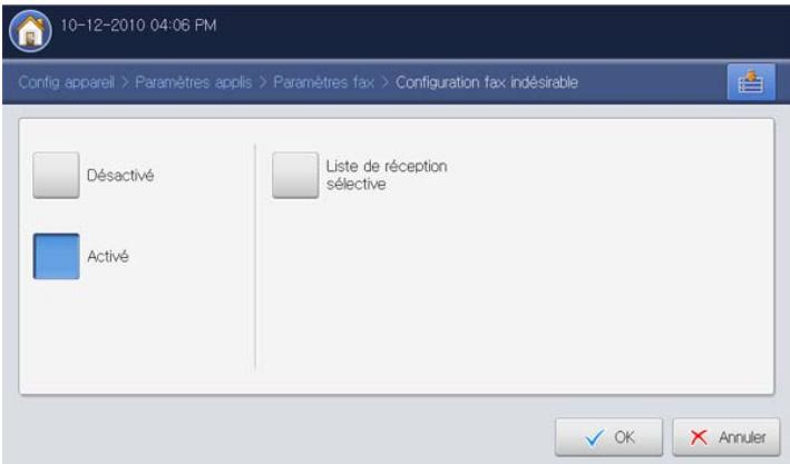 SAMSUNG CLX-9350ND - Paramétrage des télécopies indésirables - 1