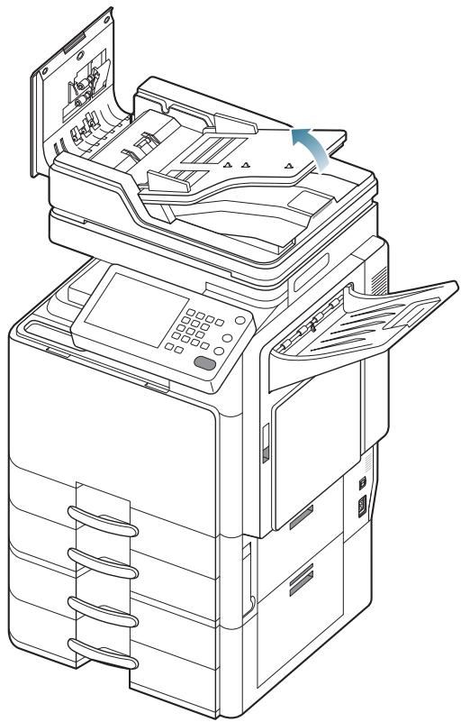 SAMSUNG CLX-9350ND - Bourrage du papier d'origine dans la zone de sortie recto/verso du scanner - 3