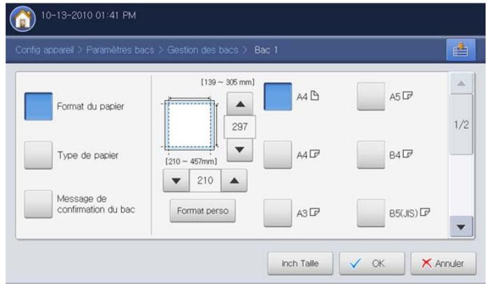 SAMSUNG CLX-9350ND - Réglage du format de papier - 2