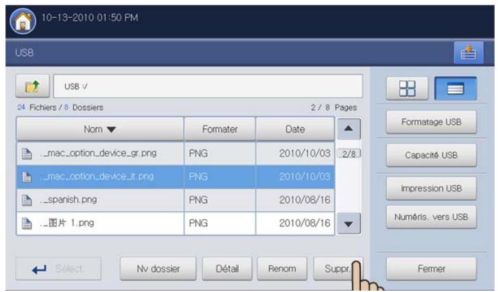 SAMSUNG CLX-9350ND - Suppression d'un fichier image - 2