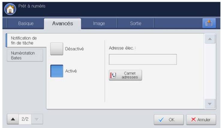SAMSUNG CLX-9350ND - Définition de la notification d'achèvement de tâche - 2