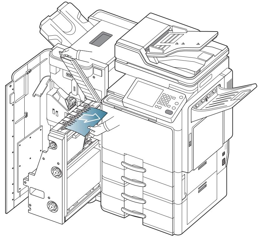SAMSUNG CLX-9350ND - Bourrage papier à l'intérieur du mécanisme de livret (finisseur de livret 3 250 feuilles uniquement) - 5
