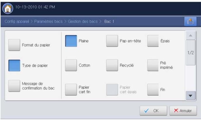 SAMSUNG CLX-9350ND - Réglage du type de papier - 2