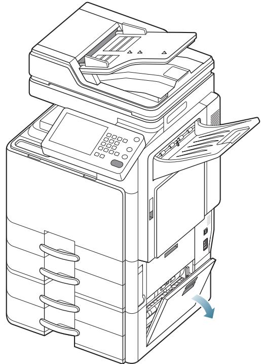 SAMSUNG CLX-9350ND - Bourrage papier dans le bac 4 - 2