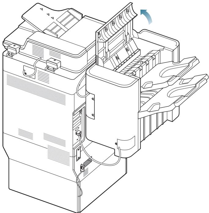 SAMSUNG CLX-9350ND - Bourrage papier à l'intérieur du finisseur durant l'éjection vers le bac supérieur - 2