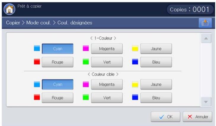 SAMSUNG CLX-9350ND - Sélection du mode de couleur - 16