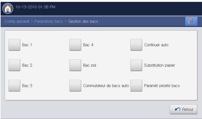 SAMSUNG CLX-9350ND - Réglage de priorité de bac - 1