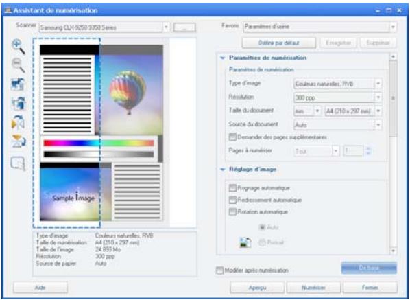SAMSUNG CLX-9350ND - Appuyez sur Numérisation rapide. La fenêtre Assistant de numérisation s'ouvre. - 2