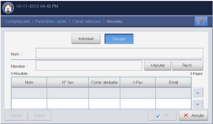 SAMSUNG CLX-9350ND - Enregistrement d'une adresse de groupe - 1