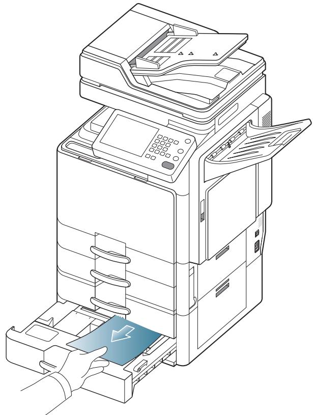 SAMSUNG CLX-9350ND - Bourrage papier dans le bac 4 - 5