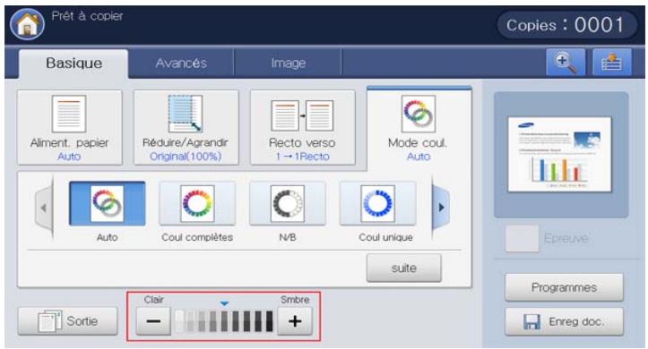SAMSUNG CLX-9350ND - Modifier la luminosité - 1