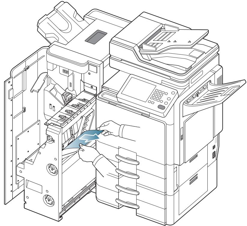 SAMSUNG CLX-9350ND - Bourrage papier avant le pliage de livret (finisseur de livret 3 250 feuilles uniquement) - 6
