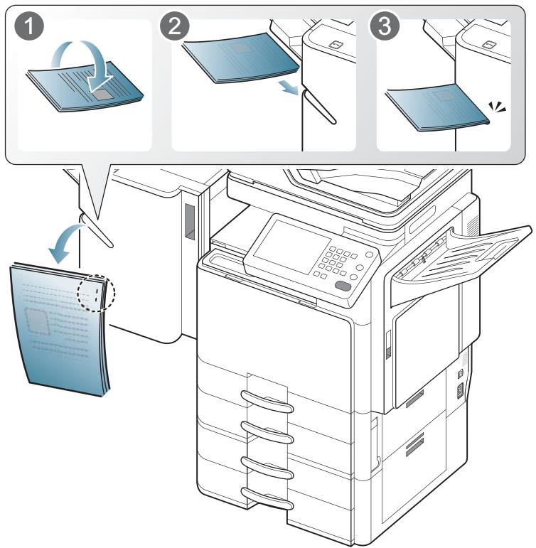 SAMSUNG CLX-9350ND - Utilisation de l'agrafeuse manuelle - 3