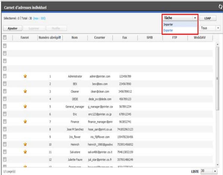 SAMSUNG CLX-9350ND - Exportation d'un Carnet d'adresses individuel - 3