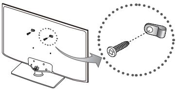 SAMSUNG UE32EH4003 - So verhindern Sie, dass das Fernsehgerät umkipipt - 1