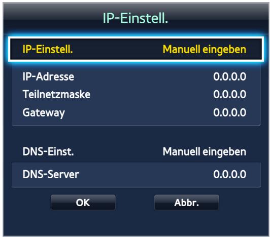 SAMSUNG UE46F5370 - Manuelles Konfiguration des Drahtlosnetzwerks - 3
