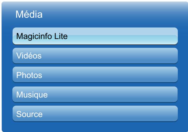 Média Magicinfo Lite Vidéos Photos Musique Source