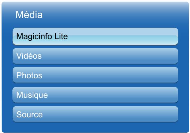 Média Magicinfo Lite Vidéos Photos Musique Source