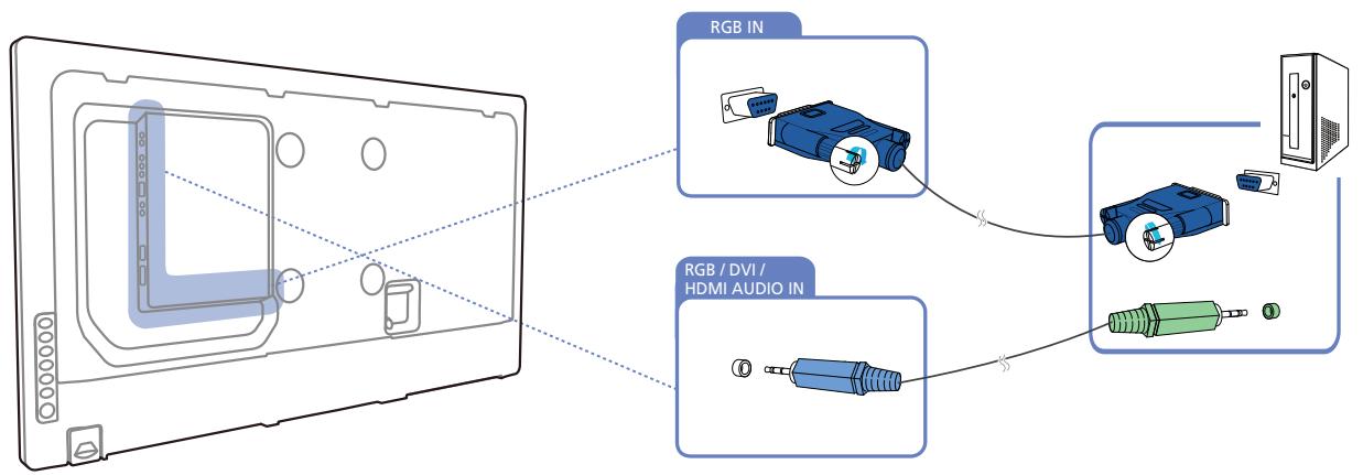 RGB IN RGB / DVI / HDMI AUDIO IN
