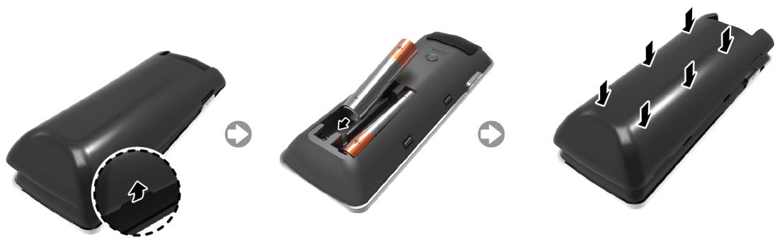 SAMSUNG UE65F8000 - Inserting the Batteries (AAA X 2) - 1