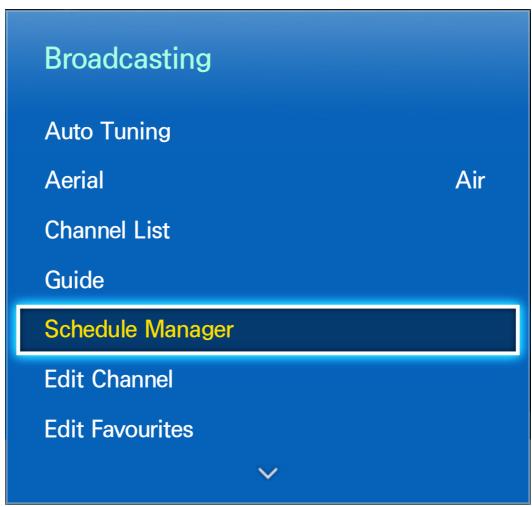 Broadcasting Auto Tuning Aerial Air Channel List Guide Schedule Manager Edit Channel Edit Favourites