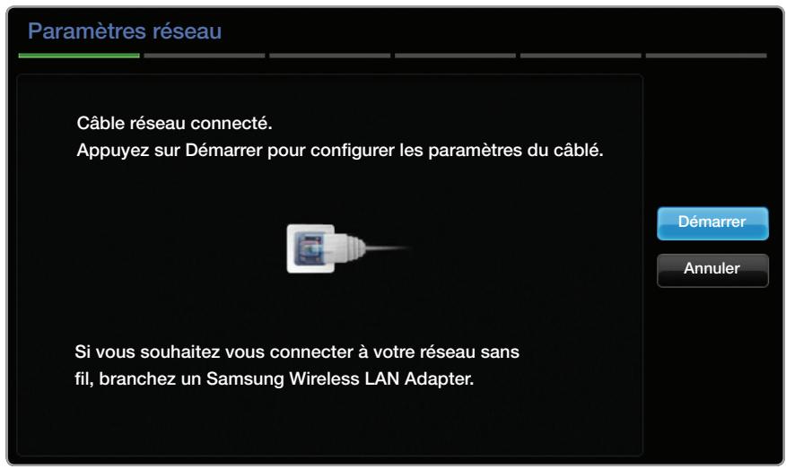 SAMSUNG UN40FH6030F - ■ Configuration du réseau cable (Auto) - 1