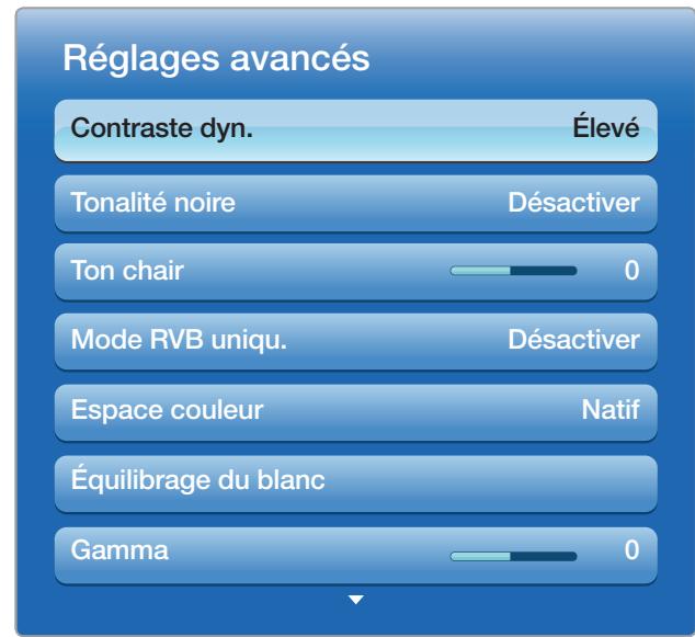 SAMSUNG UN40FH6030F - Réglages avances - 1