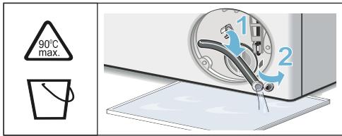 BOSCH WAT28619FF - Mise en garde risque de brûlure - 2