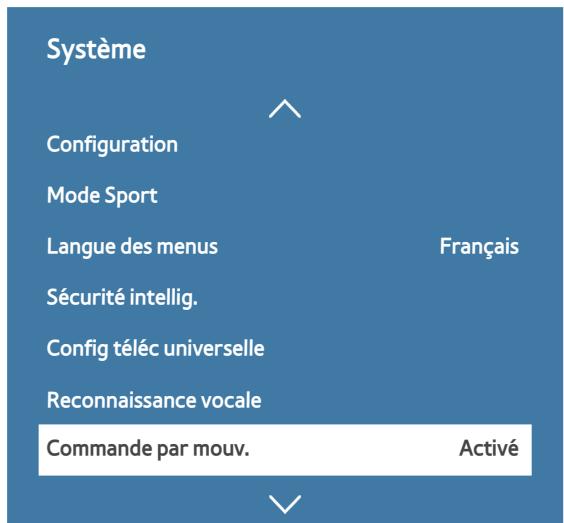 SAMSUNG UE40J6300 - Configuration de Commande par mouv. - 1