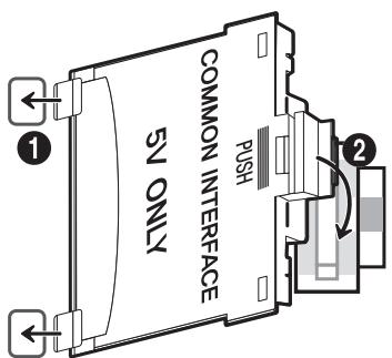 SAMSUNG UE40J6300 - Connexion de la carte CI ou Cl+ via la fente de l'interface commune avec l'adaptateur de CARTE CI - 1