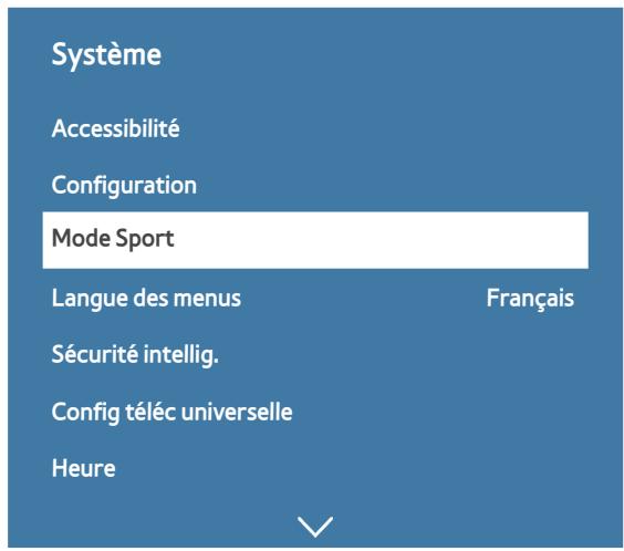SAMSUNG UE40J6300 - Activation de la fonction Mode Sport - 1