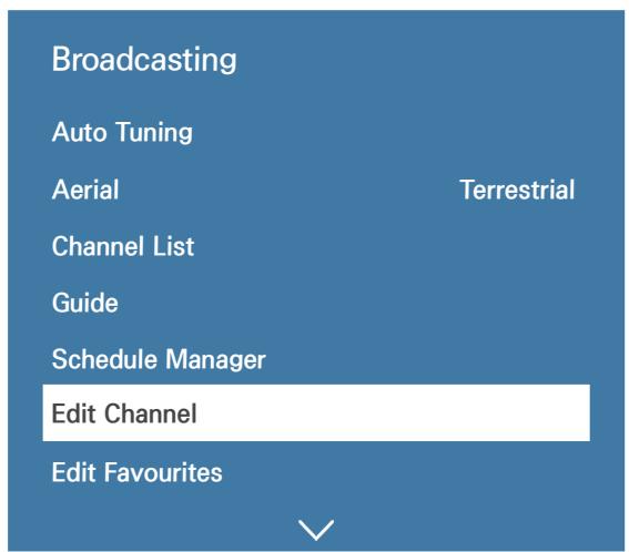 SAMSUNG UE40JU6670,  UE48JU6670,  UE55JU6670 - Running the Edit Channel function - 1