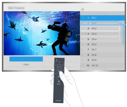 SAMSUNG UE40JU6670,  UE48JU6670,  UE55JU6670 - Rearranging or deleting channels - 3