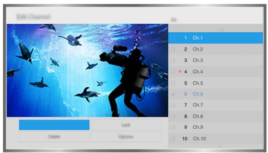 SAMSUNG UE40JU6670,  UE48JU6670,  UE55JU6670 - Rearranging or deleting channels - 1