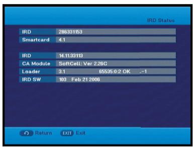 SAMSUNG DCB-H360 - IRD Status - 1