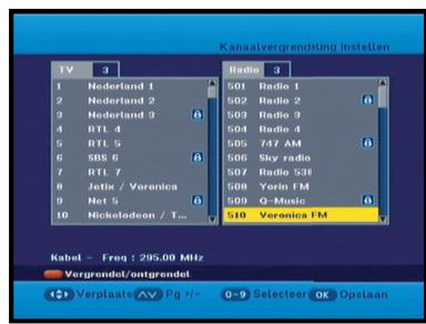 SAMSUNG DCB-H360 - Kanaalvergrendeling instellen - 1