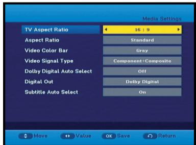 SAMSUNG DCB-H360RA - Media Settings - 1