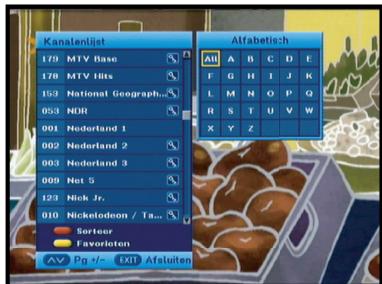 SAMSUNG DCB-H360RA - Alfabetische lijst met kanalen - 1