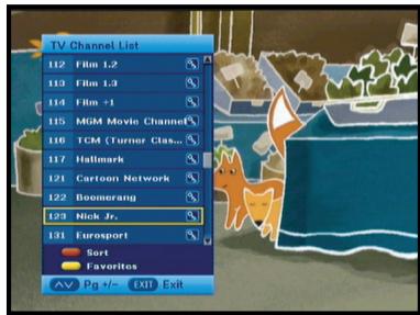 SAMSUNG DCB-H360RA - Favorite Channel List - 1